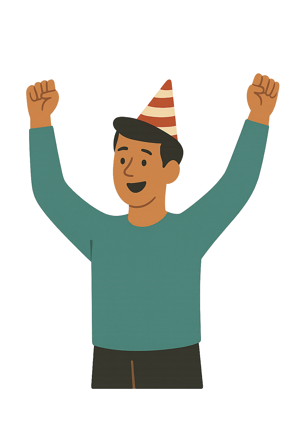 Man with party hat