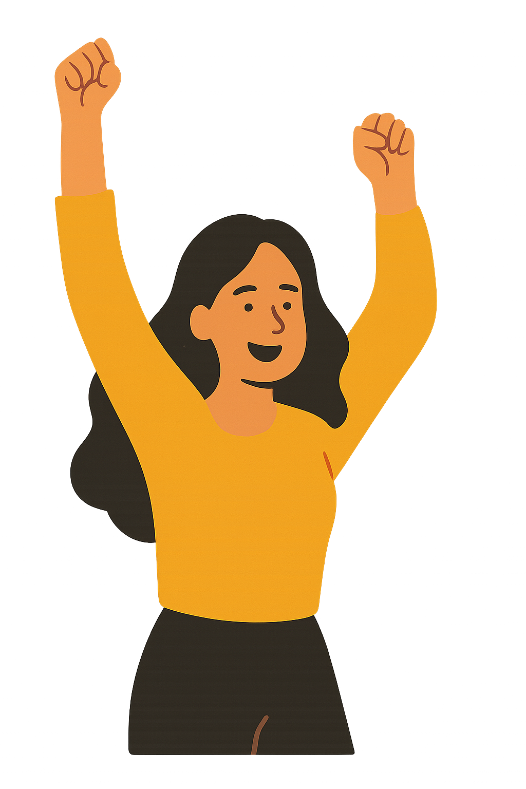 Woman celebrating